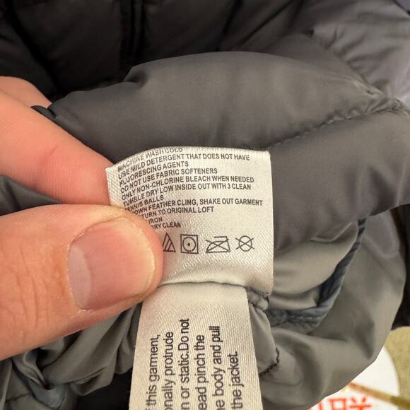 Calvin Klein Hooded Packable Puffer Full Zip Duck Down Jacket Coat US Womens M - Picture 8 of 9